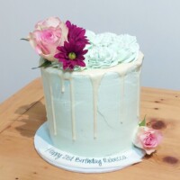 Bespoke Birthday Cake with Flowers
