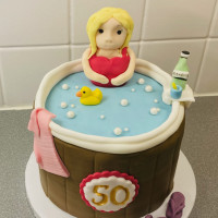 Hot Tub Birthday Cake