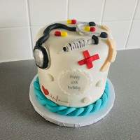 Doctor Themed Birthday Cake