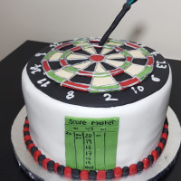 Dart Themed Birthday Cake