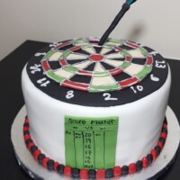Dart Themed Birthday Cake